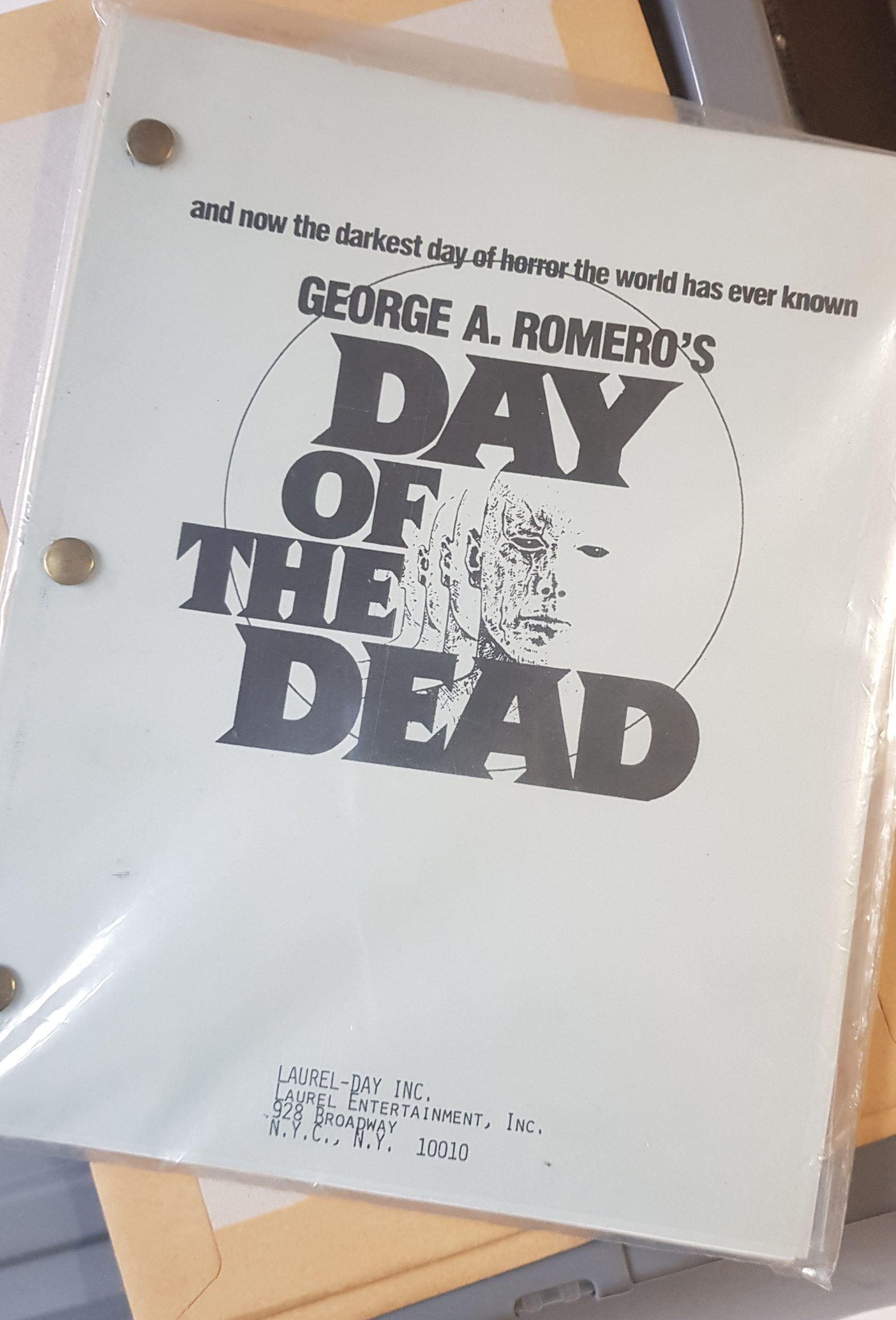 George Romero Day of the Dead Second draft Script