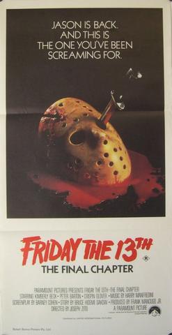 Friday the 13th: The Final Chapter Australian daybill poster 1984