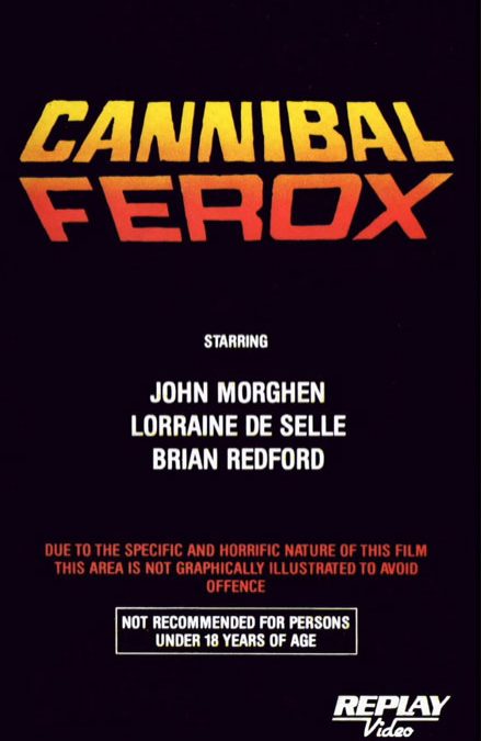Cannibal Ferox Replay Video UK Pre Cert