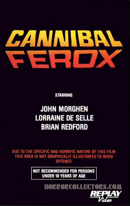 Cannibal Ferox Replay Video UK Pre Cert