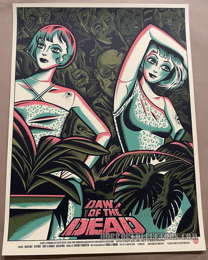 DAWN OF THE DEAD DAVE QUIGGLE 18×24 Screen Print Poster