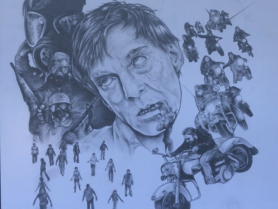 Dawn Of The Dead Original FRIGHT RAGS T-Shirt Art Horror By Scarecrowoven