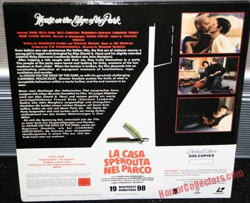 House on the edge of the park Limited EC Laserdisc back