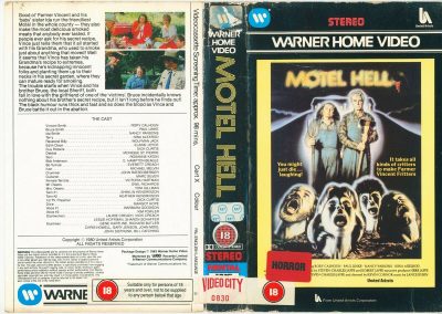 Motel Hell Warner UK Pre cert VHS