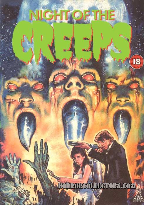 Night of the Creeps UK CBS FOX Video with Double Sided Cover