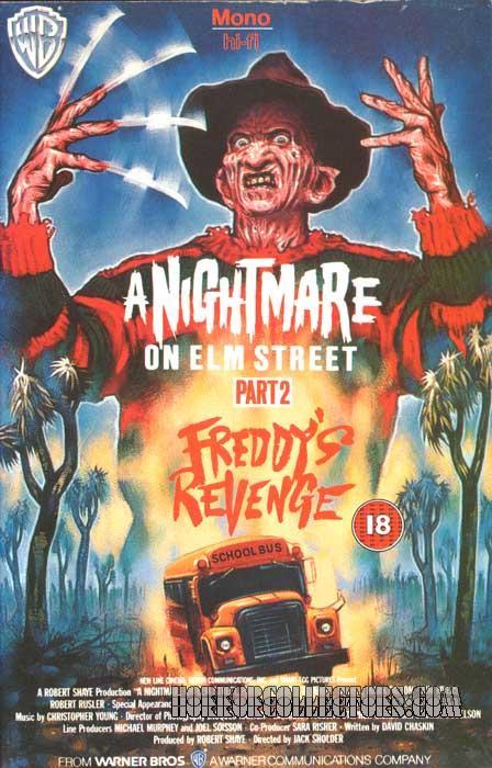 A Nightmare on Elm Street 2 UK Warner Rental VHS Video