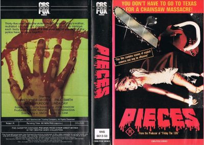 Pieces 1982 CBS FOX Australia VHS Sleeve