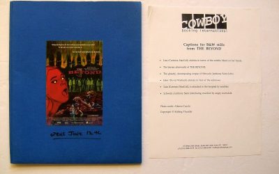 The BEYOND Production Press Kit Lucio Fulci 1998 Rolling Thunder Grindhouse