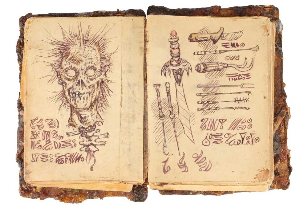 The Evil Dead’s Necronomicon Prop Book of the Dead Screen-Matched Naturom Demonto