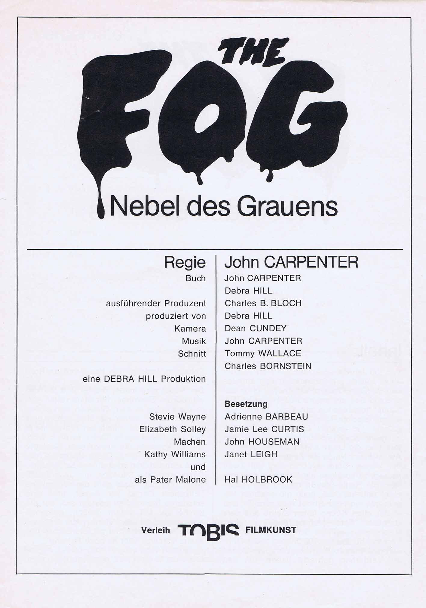 The Fog — Werberatschlag 2 German advertising advice