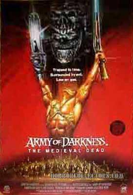 ARMY OF DARKNESS EVIL DEAD 3 BRITISH VIDEO RELEASE POSTER