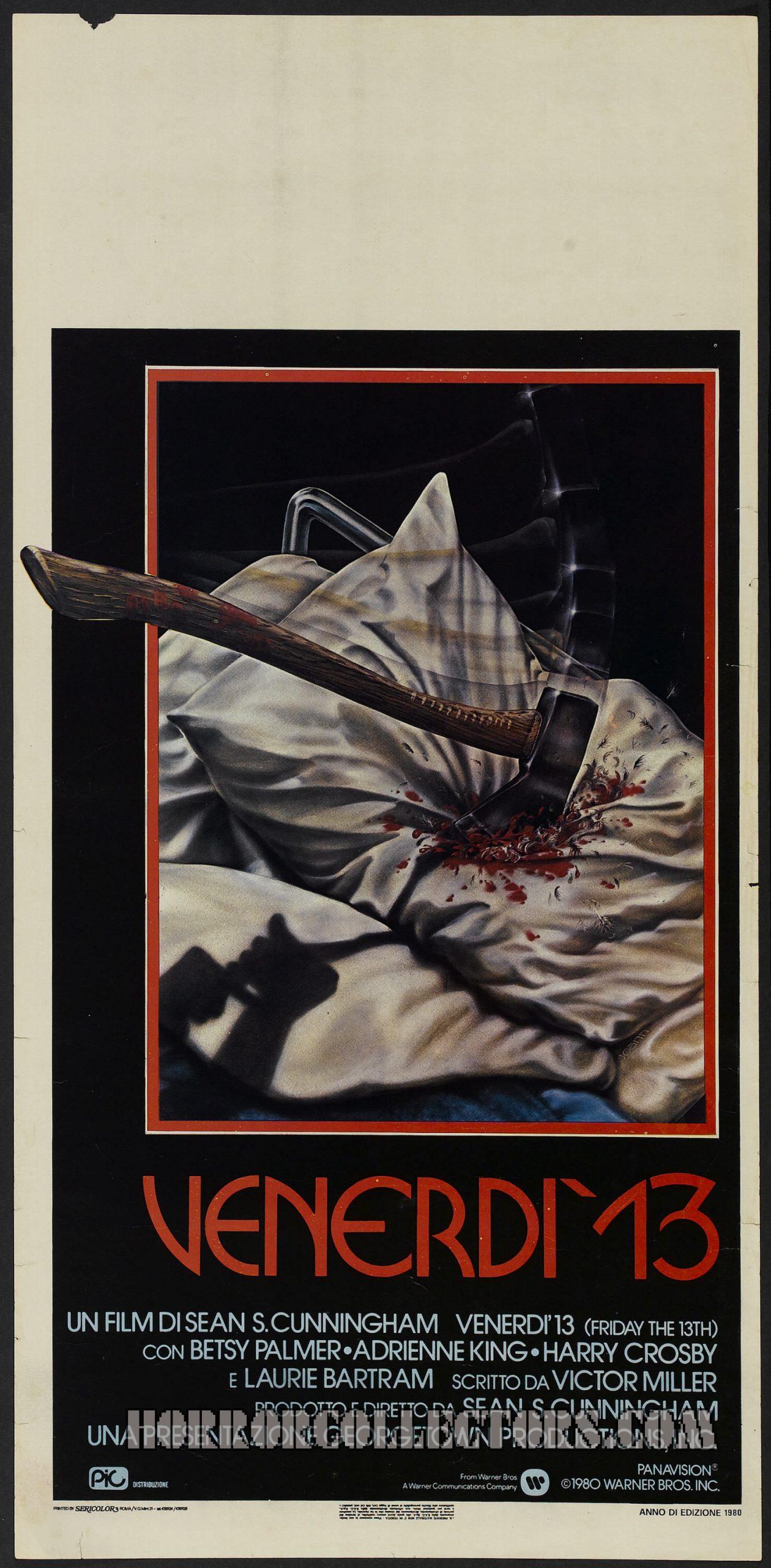 Friday the 13th Italian Locandina Poster Venerdi 13