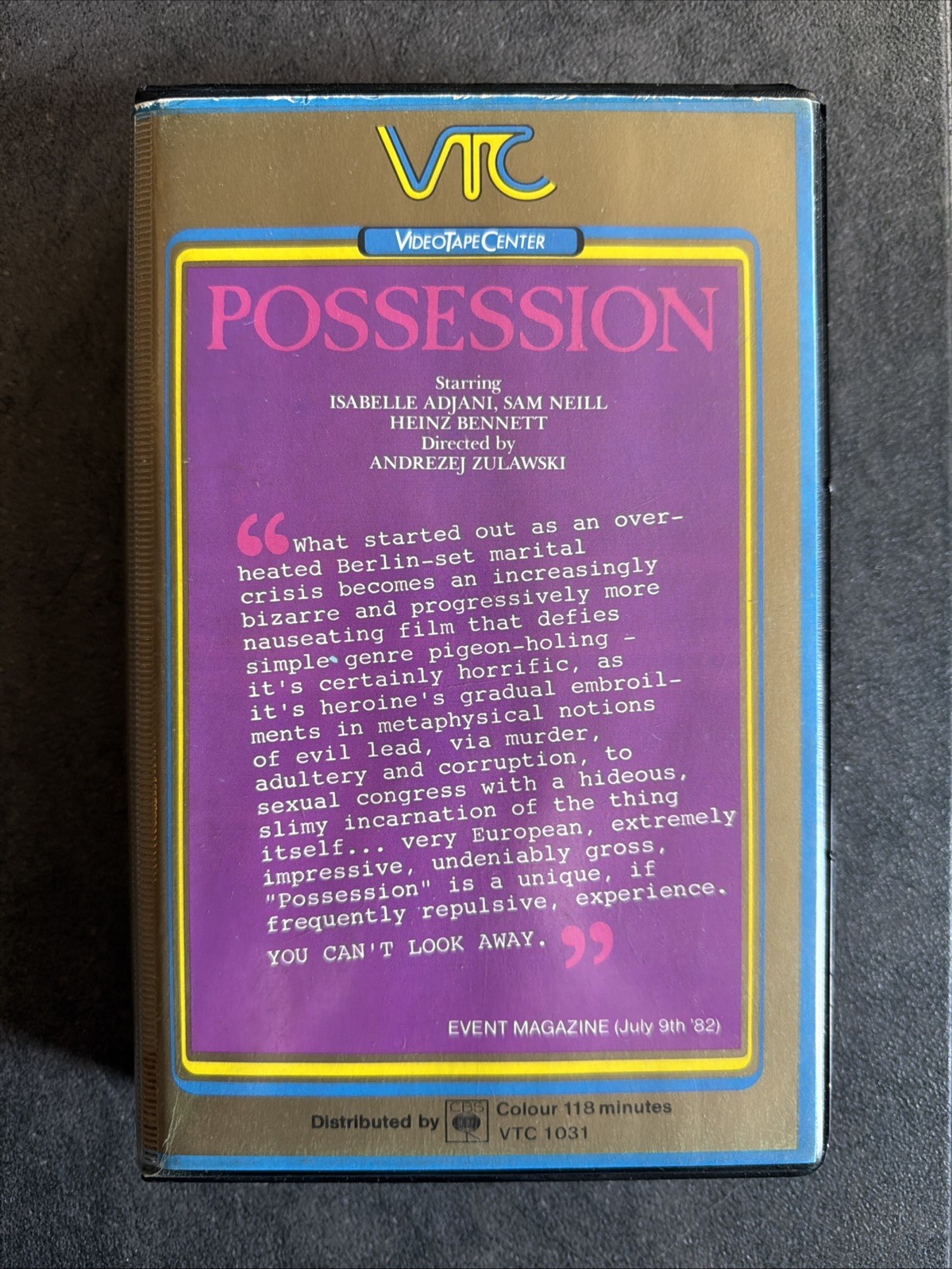 Possession VTC Pre-Cert VHS 1982
