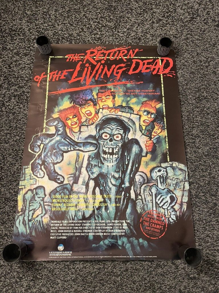 return of the living dead uk vestron rolled poster 01