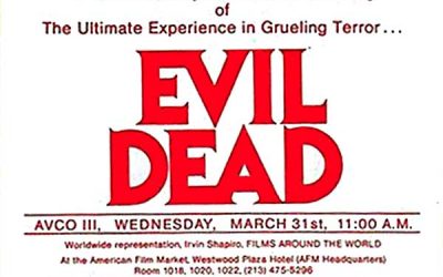 THE EVIL DEAD 1982 AFM premiere screening invitation