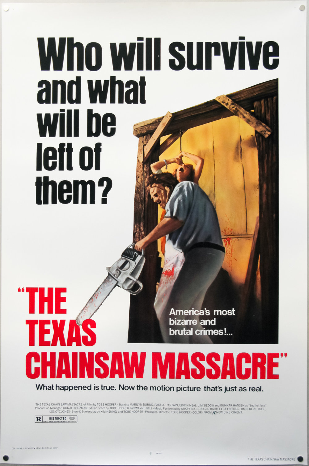 Search eBay for The Texas Chain Saw Massacre 1980 New Line Cinema re-release One Sheet (USA)